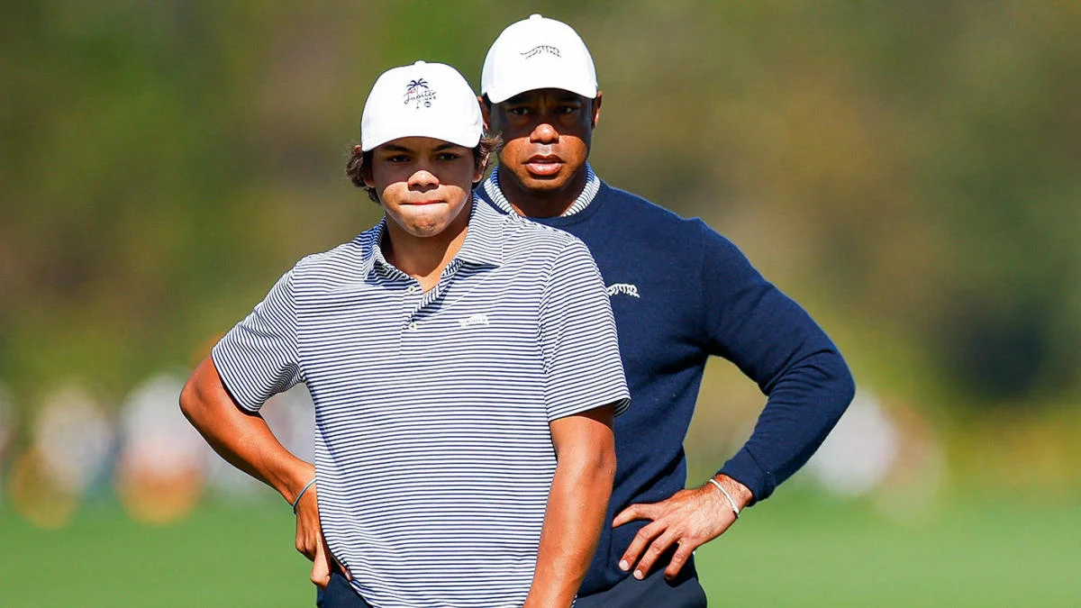 Tiger and Charlie Woods